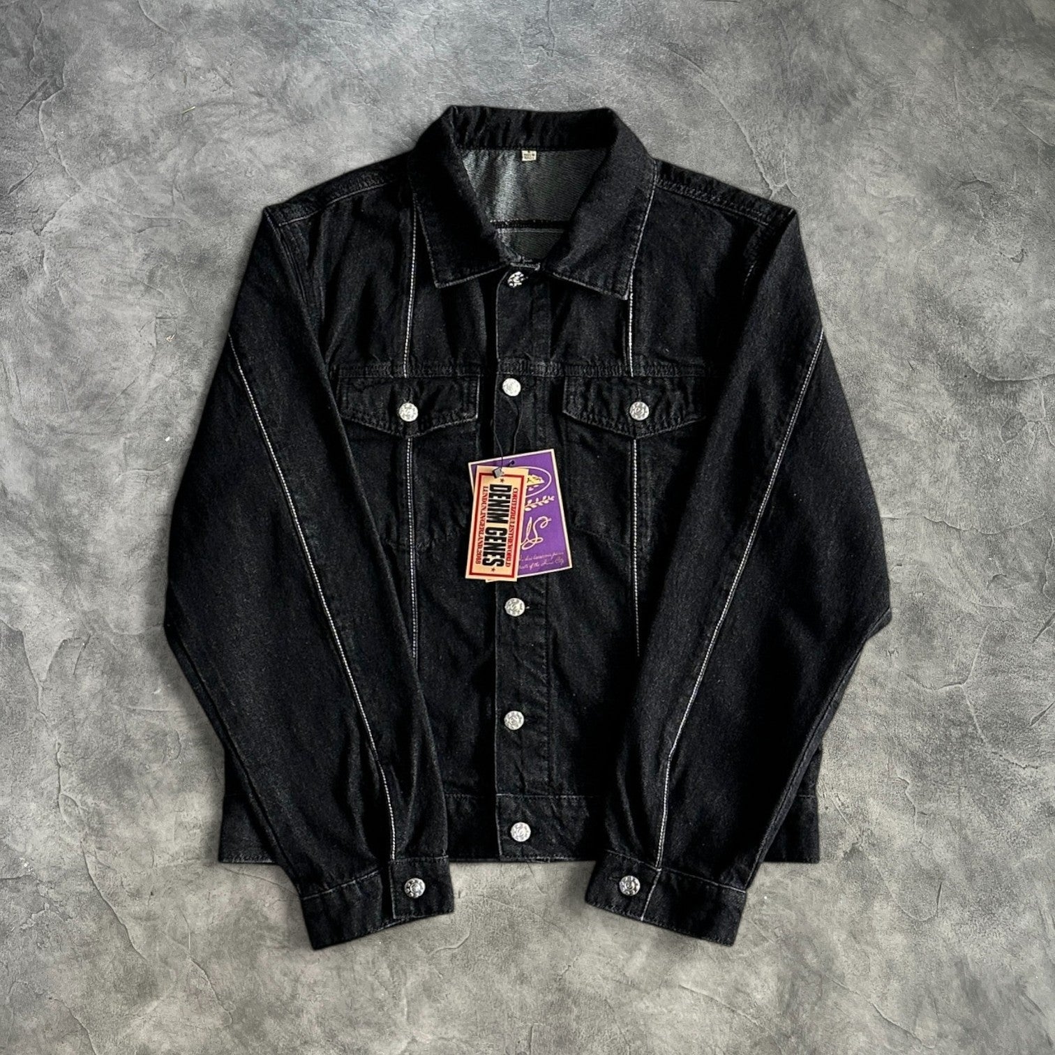 Corteiz Star Denim Jacket Black