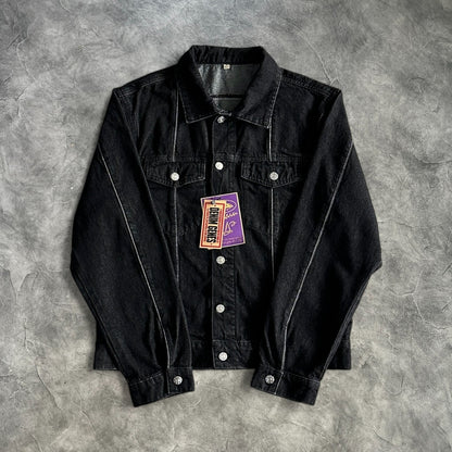 Corteiz Star Denim Jacket Black