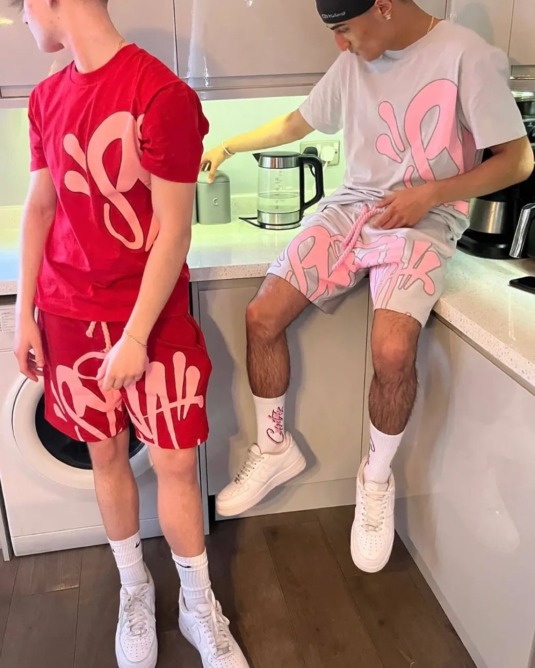 Syna Men's Summer Set Grey/Pink