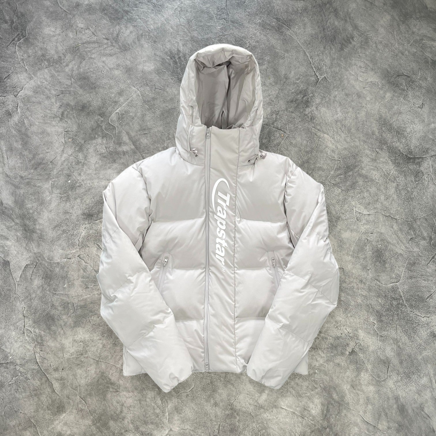 Trapstar Hyperdrive Technical hooded Puffer Light Grey