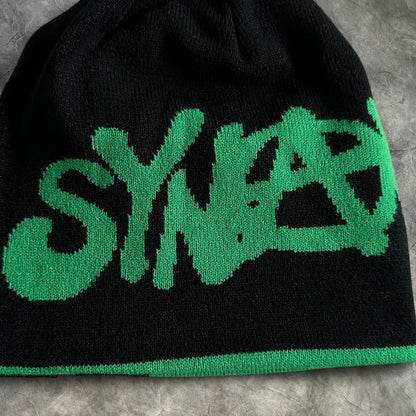 Syna Woolen Cold Hat Black/Green