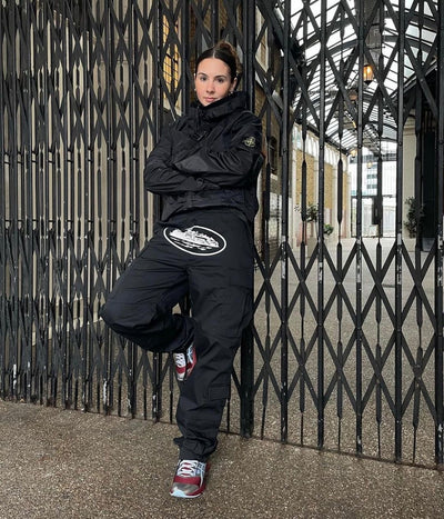 Corteiz Guerilla Cargo Pants Black/White