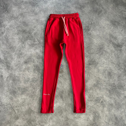 Syna Linen Tracksuit Red