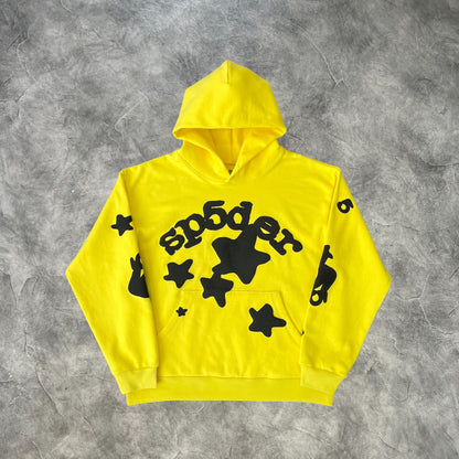 Sp5der Stars Tracksuit Yellow