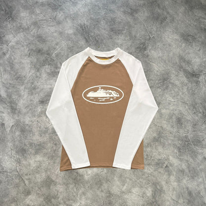 Corteiz Alcatraz Raglan Long Sleeves T-Shirt Brown