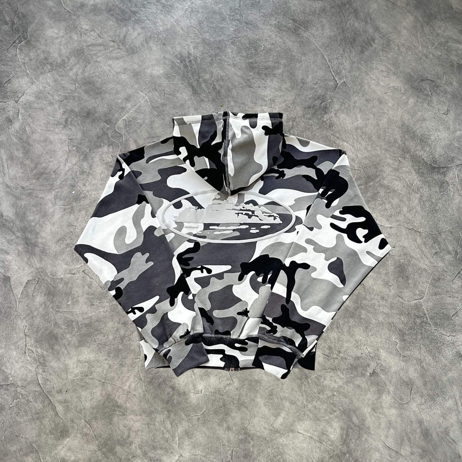 Corteiz Zip-Up Hoodie Arctic Camouflage