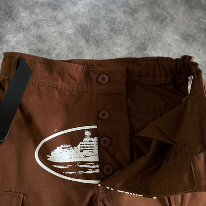 Corteiz Guerilla Cargo Pants Brown