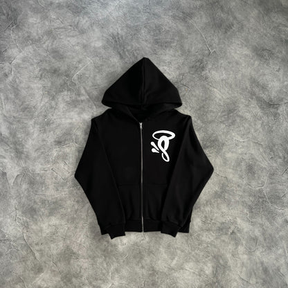 Syna Void Zip-Up Hoodie Black