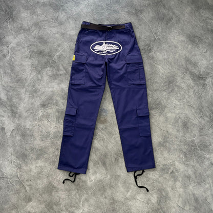 Corteiz Guerilla Cargo Pants Navy