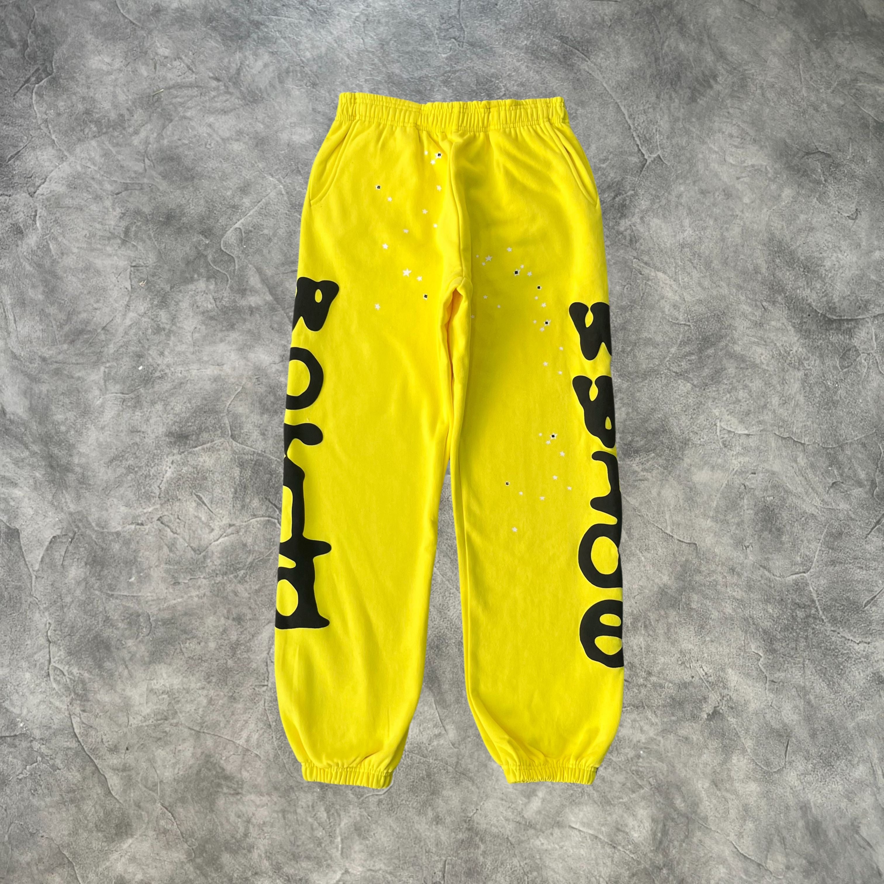 Sp5der Stars Tracksuit Yellow