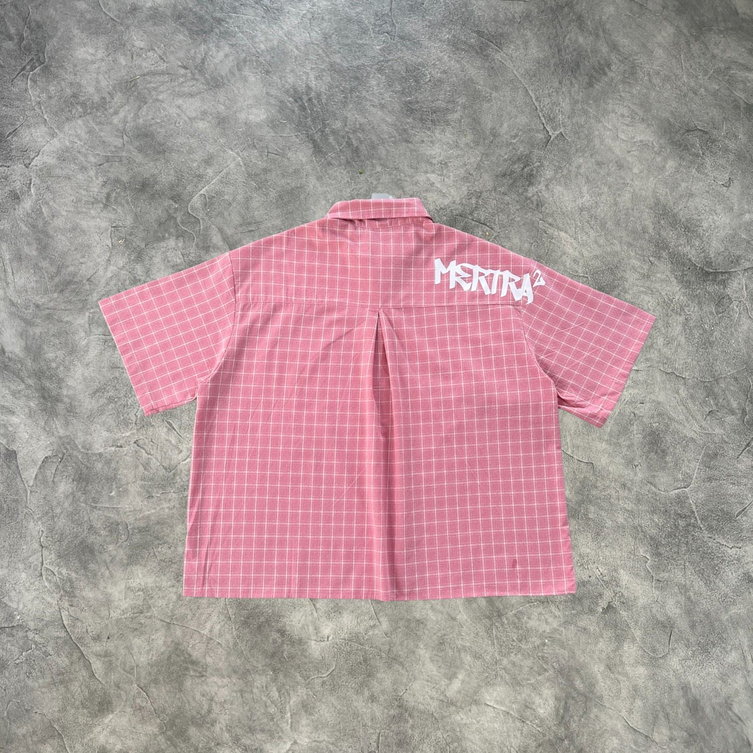 Mertra Plaid Short Sleeves Shirt Pink