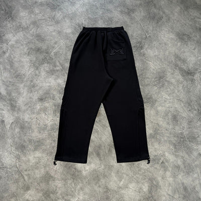 Mertra Split Panel Sweatpants Black