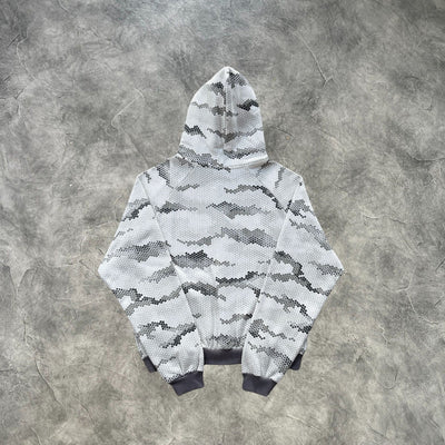 Mertra Snake Skin Printed Zip-Up Hoodie