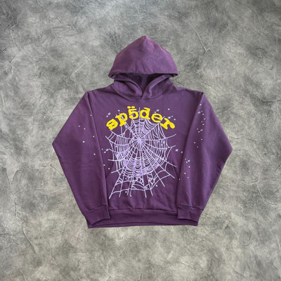 Sp5der OG Web V2 Hoodie Purple