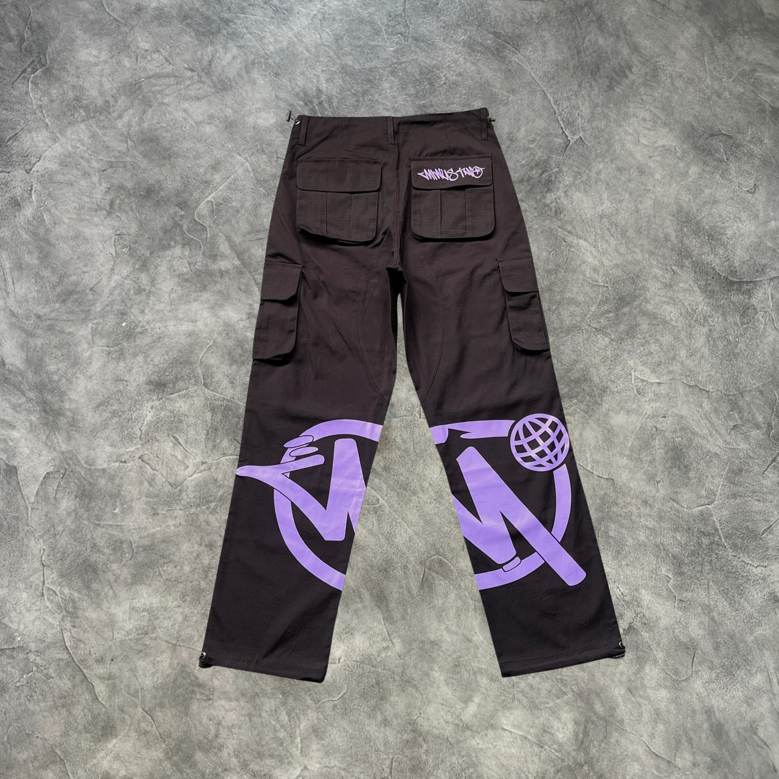 Minus Two Graff Cargo Pants Black/Purple