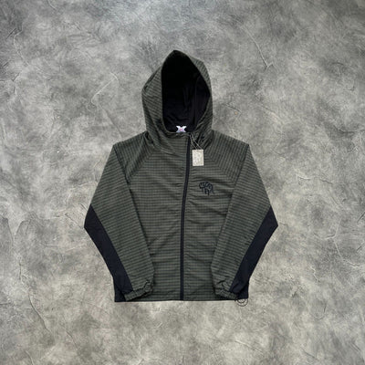 Mertra Asymmetrical Plaid Jacket Green