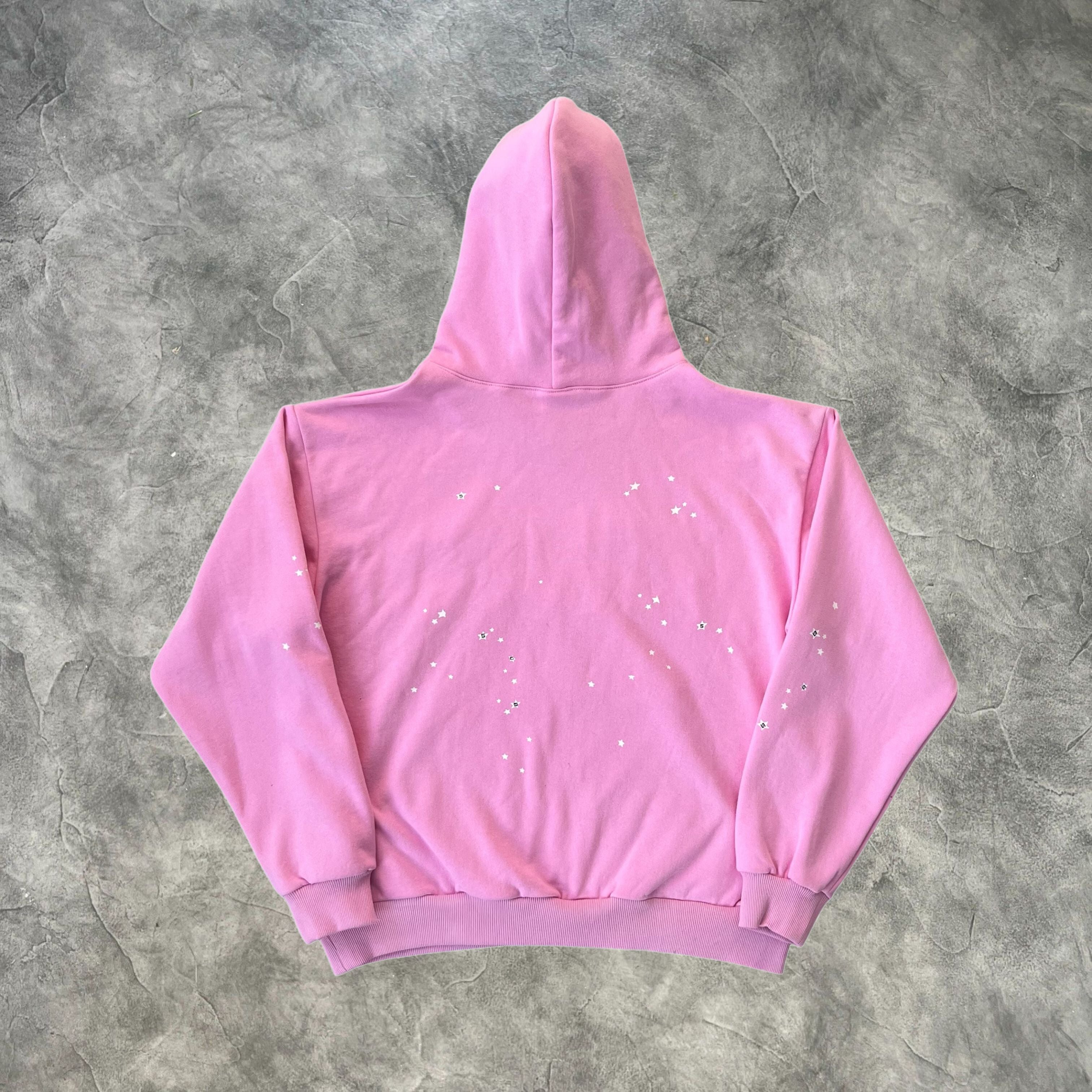 Sp5der Atlanta Web Hoodie Pink