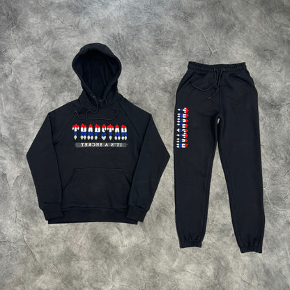 Trapstar Chenille Decoded 2.0 Hooded Tracksuit Black/Red/White/Blue
