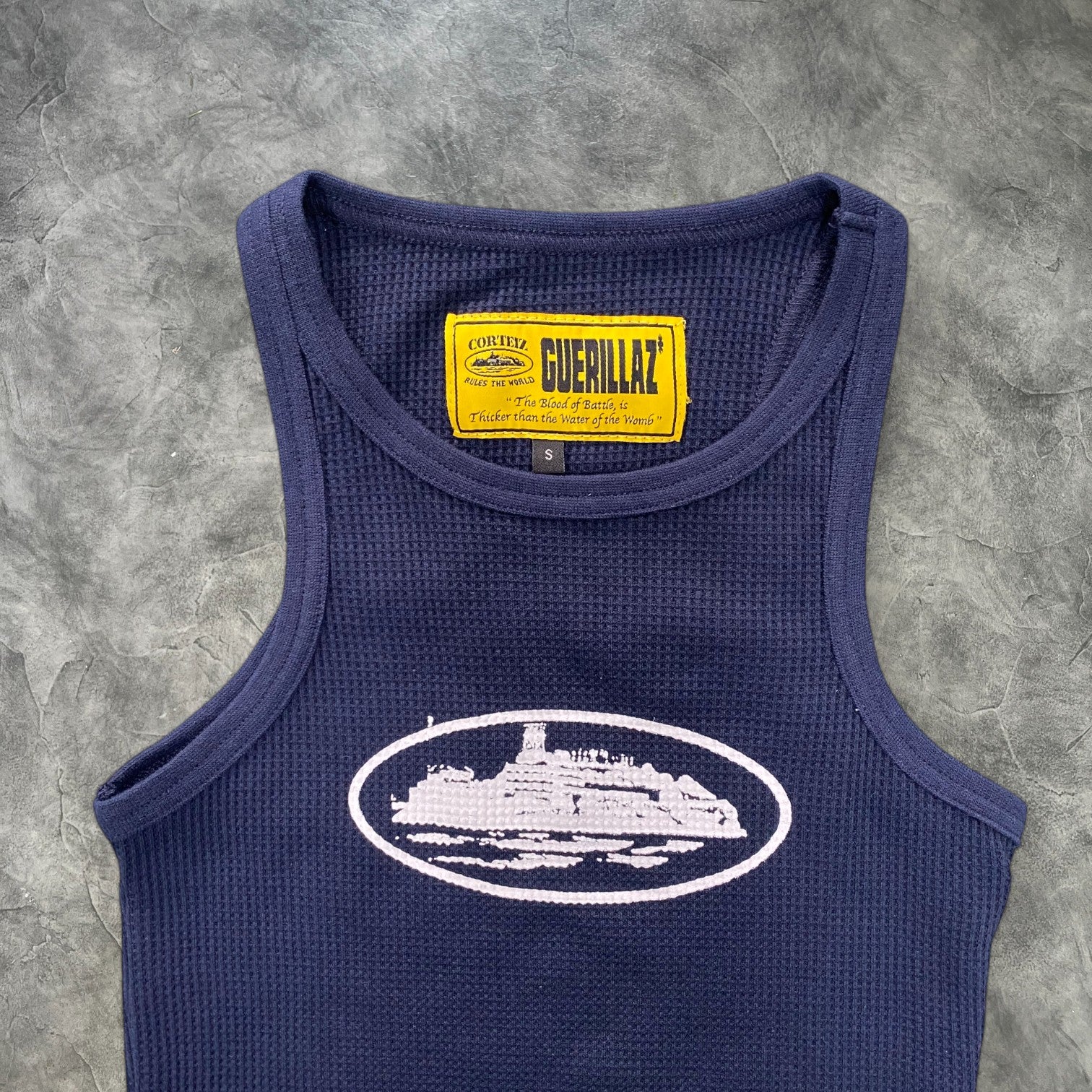 Corteiz Alcatraz Women's Tank Top Dark Blue/White