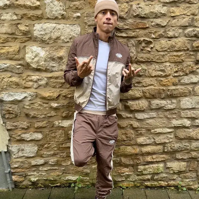 Syna Team Pipe Tracksuit Brown