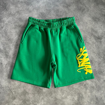 Syna Joggers Shorts Suit Green/Yellow