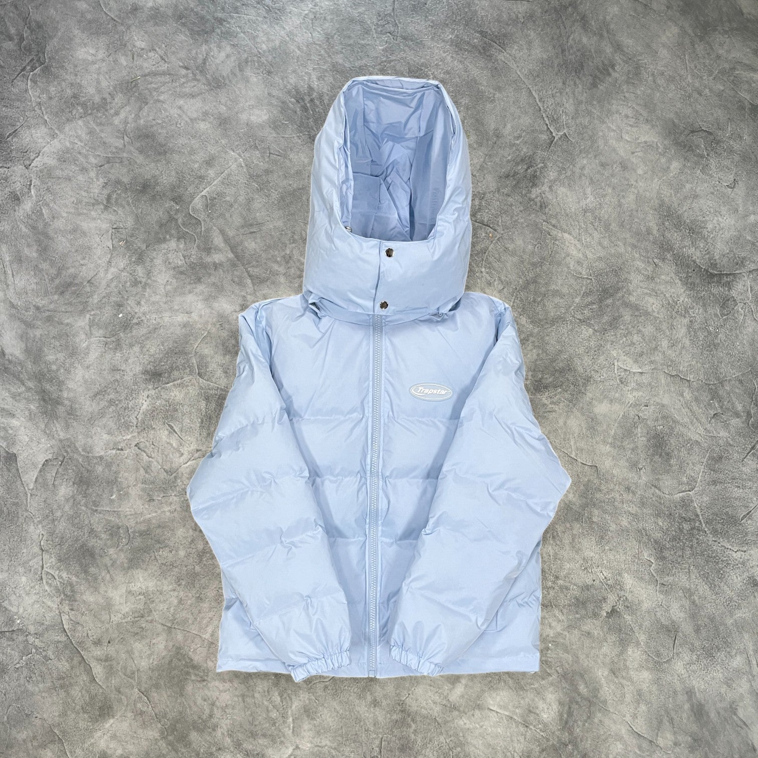 Trapstar Hyperdrive Detachable Hooded Puffer Ice Blue