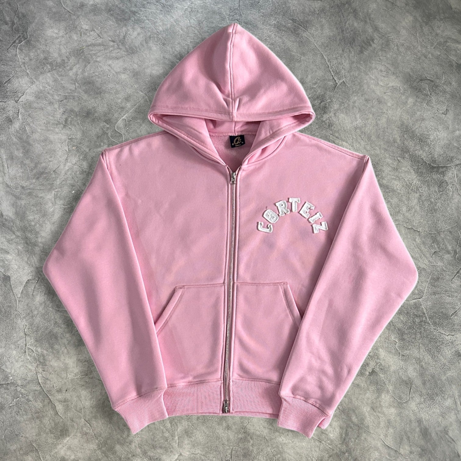 Corteiz Letters Zip-Up Tracksuit Pink