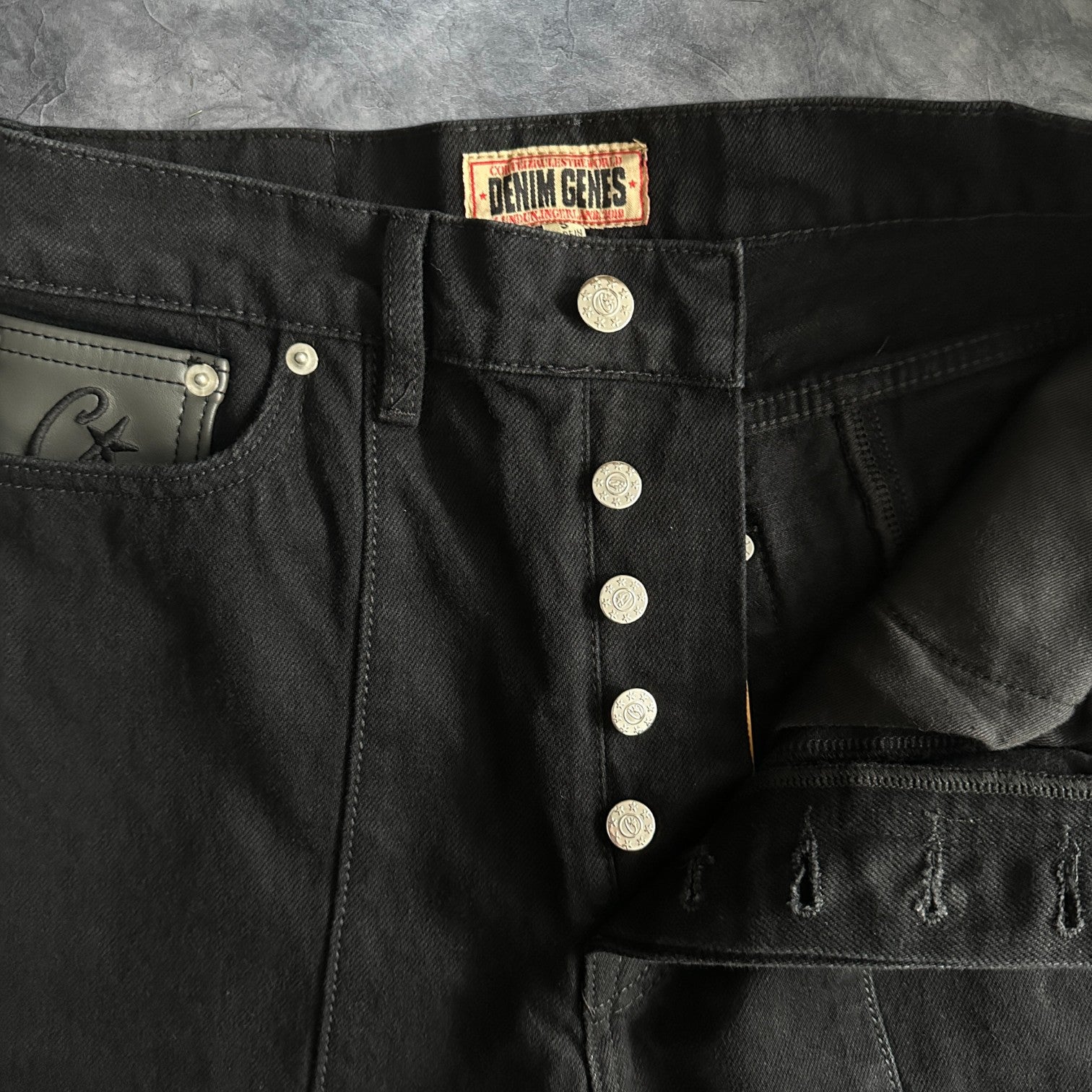 Corteiz Denim Jeans Triple Black