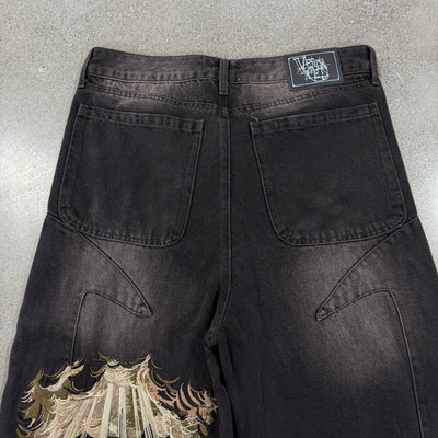 Vescartes Wrath Of Angels Jeans Black