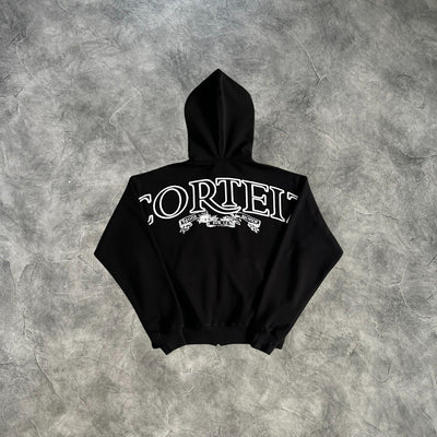 Corteiz Superior Royale Zip-Up Hoodie Black