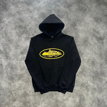 Corteiz Alcatraz Hoodie Black/Yellow