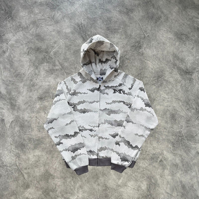 Mertra Snake Skin Printed Zip-Up Hoodie