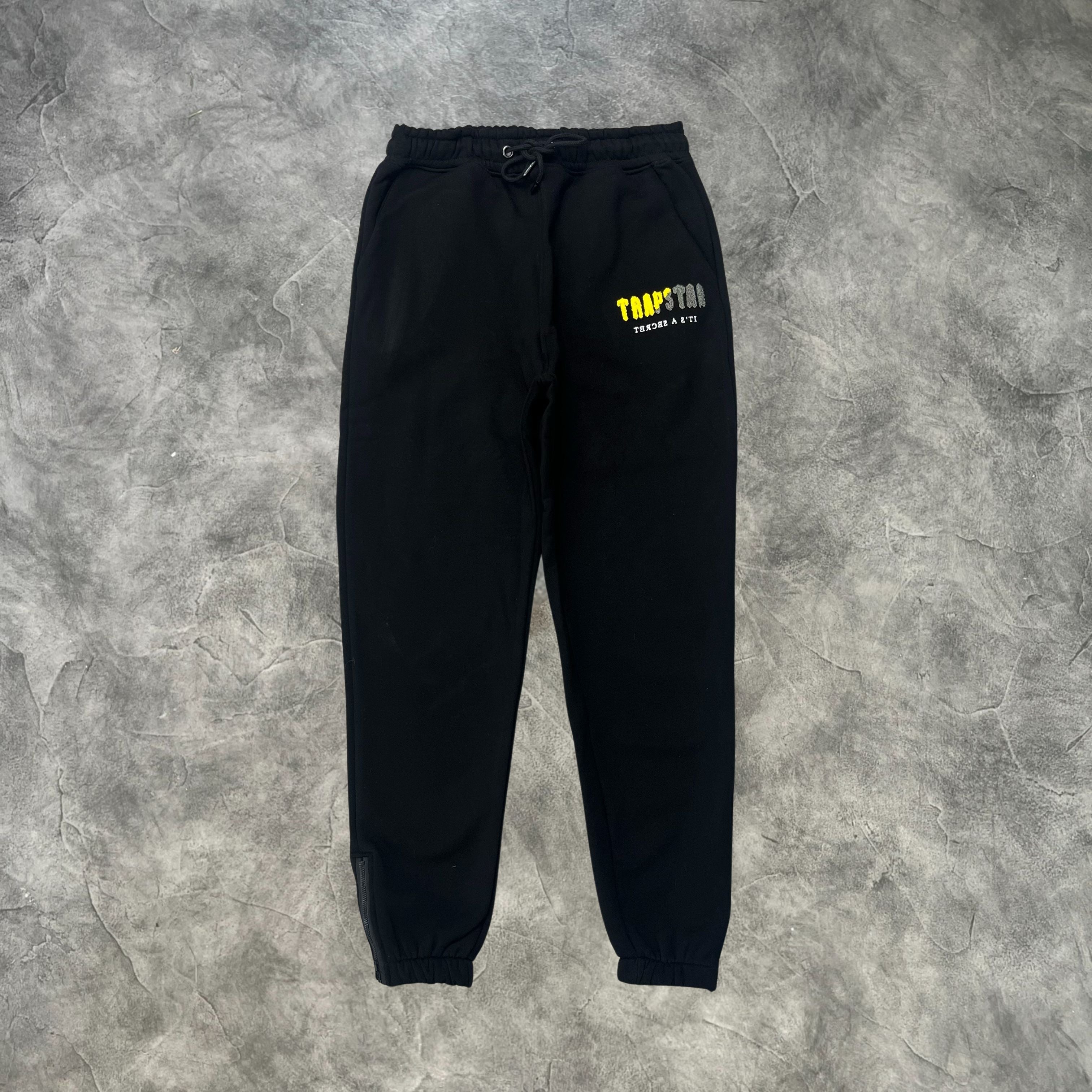 Trapstar Chenille 2.0 Decoded Hooded Tracksuit Black/Yellow/Grey