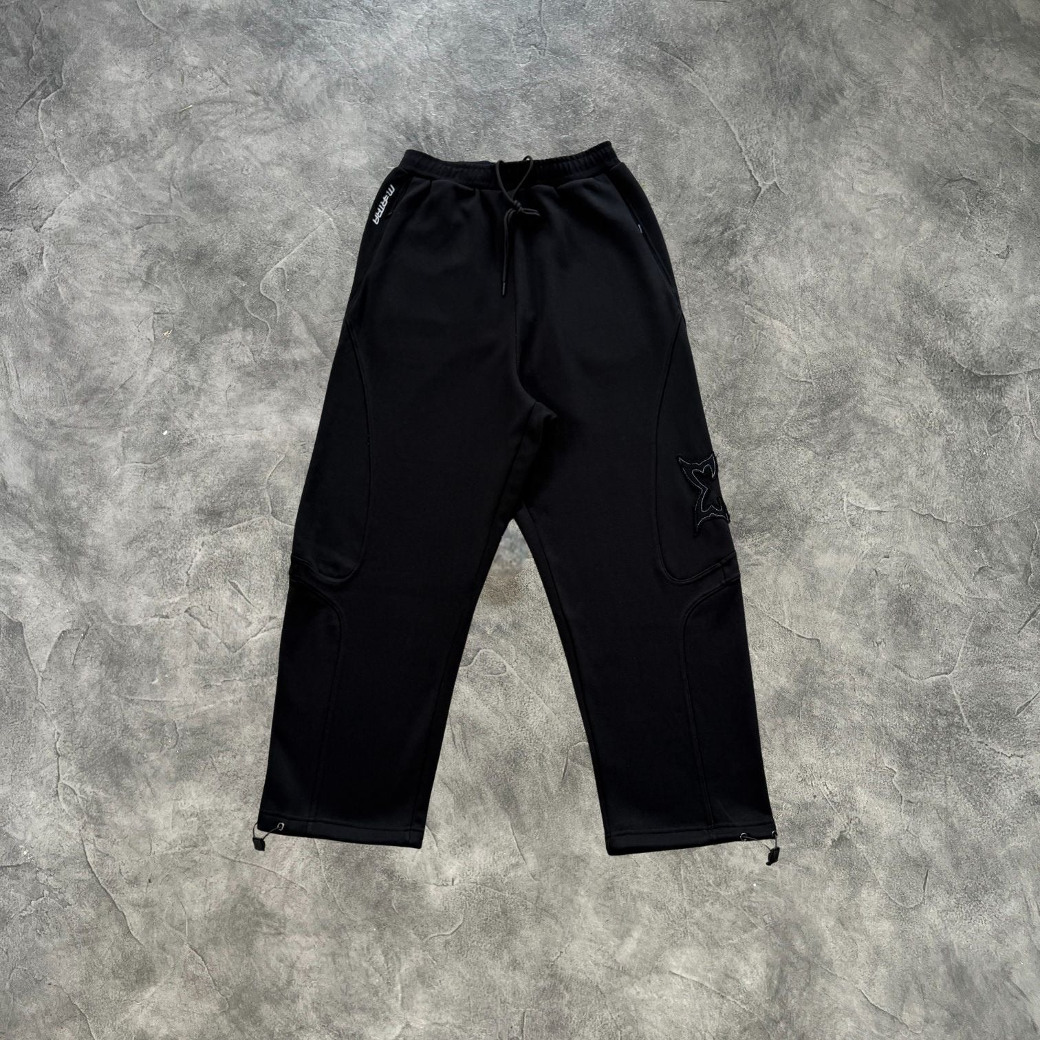 Mertra Split Panel Sweatpants Black