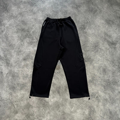 Mertra Split Panel Sweatpants Black