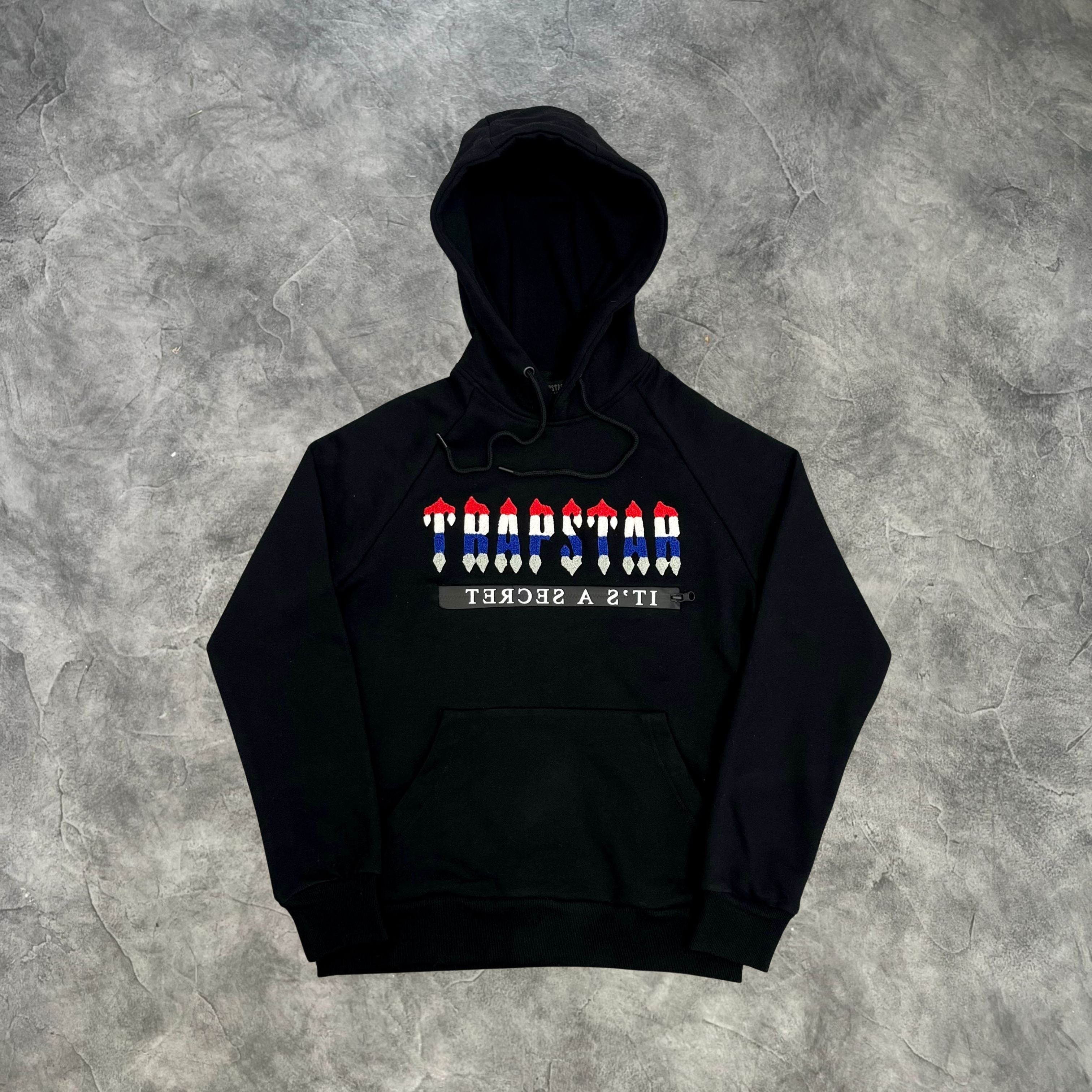Trapstar Chenille Decoded 2.0 Hooded Tracksuit Black/Red/White/Blue