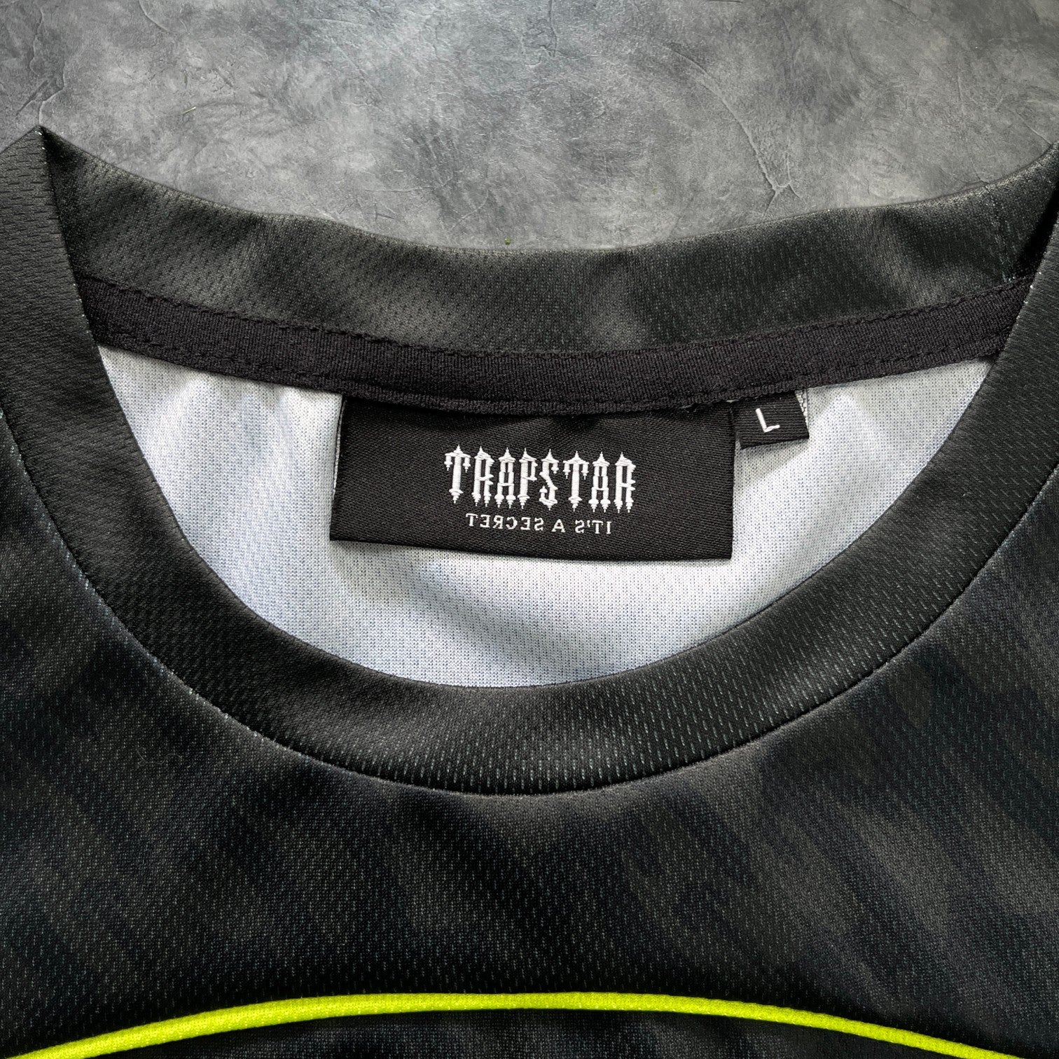 Trapstar Football Jersey Black Lime