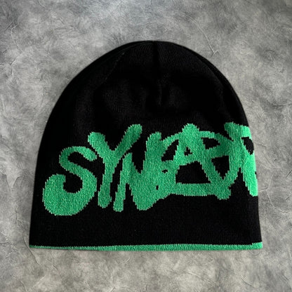 Syna Woolen Cold Hat Black/Green