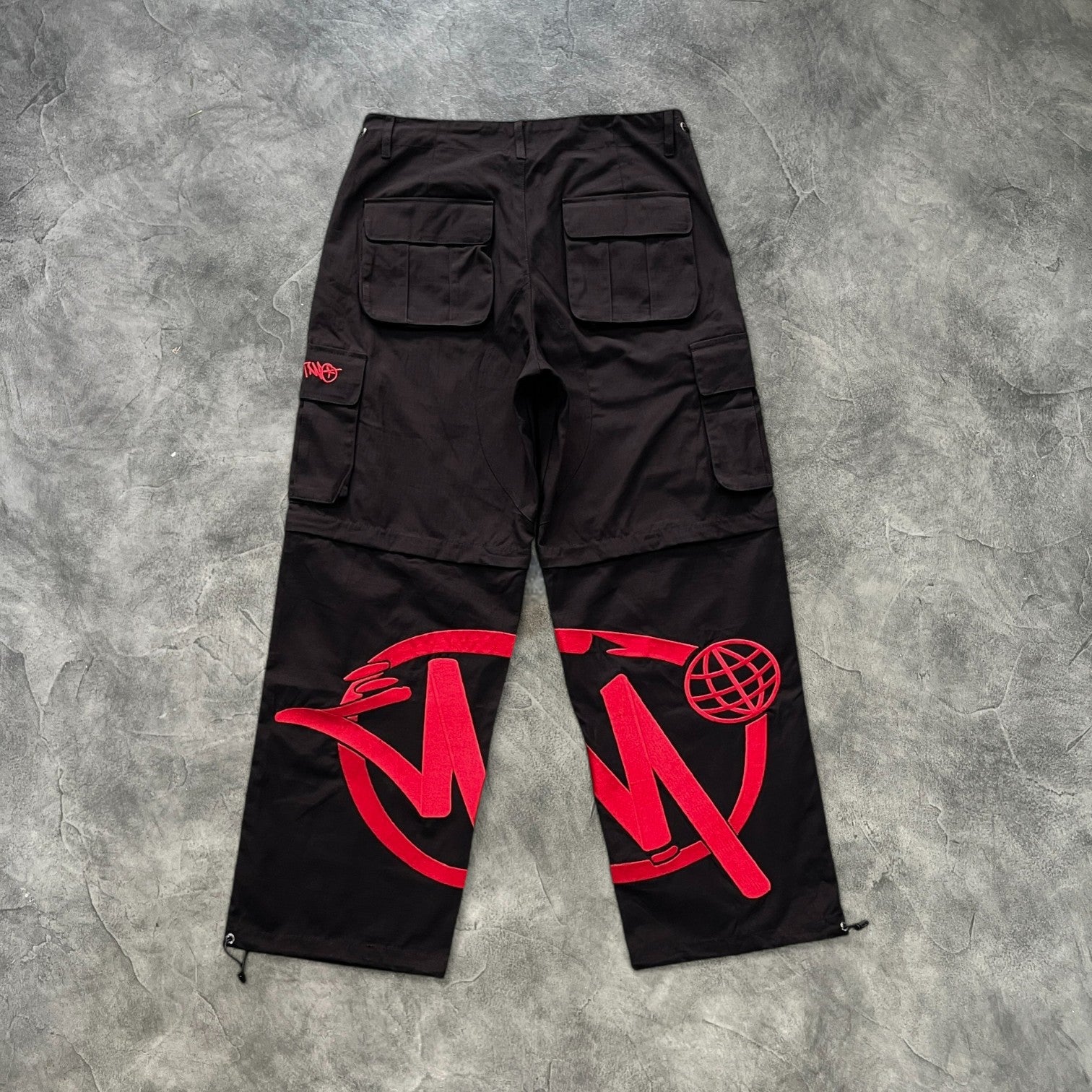 Minus Two Detachable Cargo Pants Black/Red