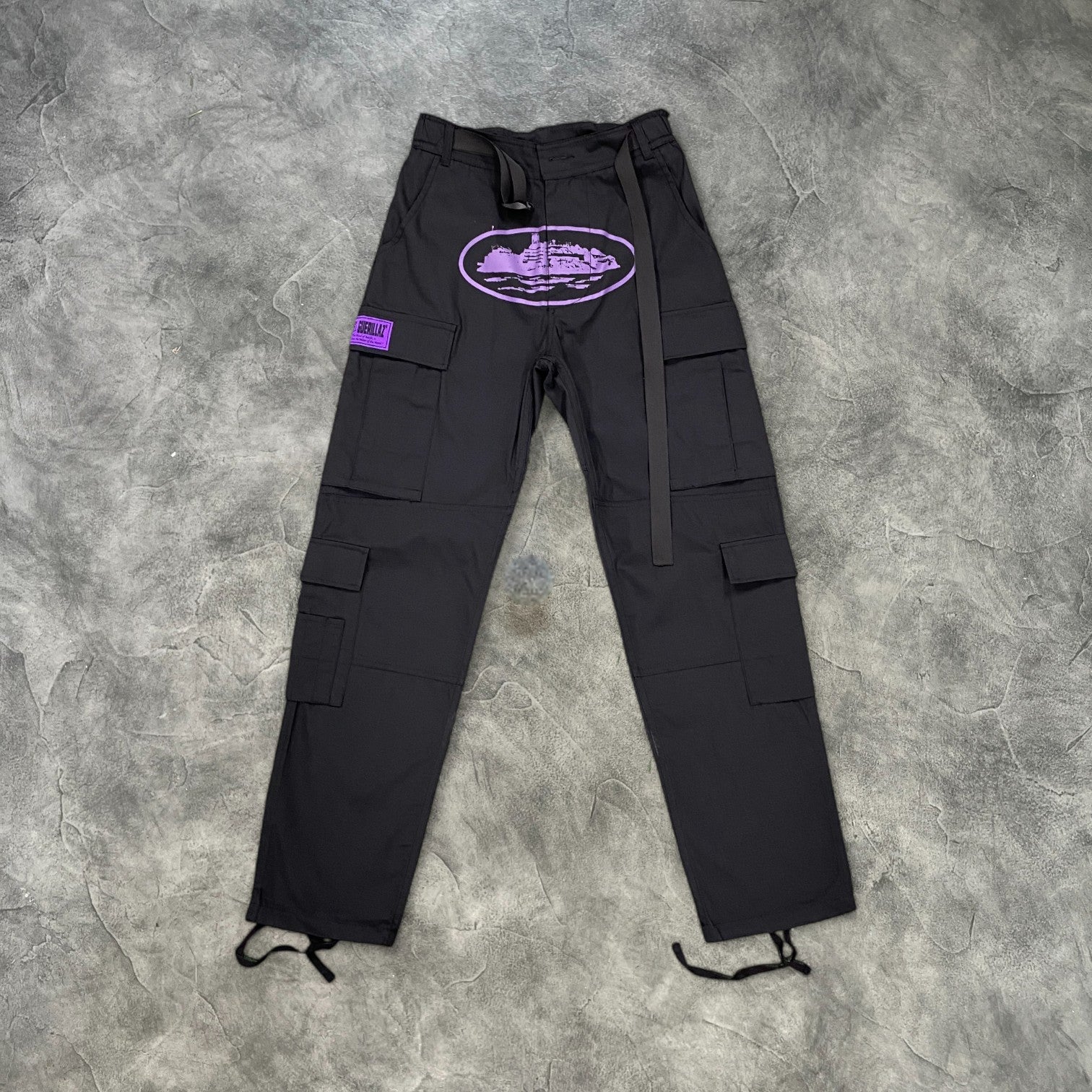 Corteiz Guerilla Cargo Pants Black/Purple