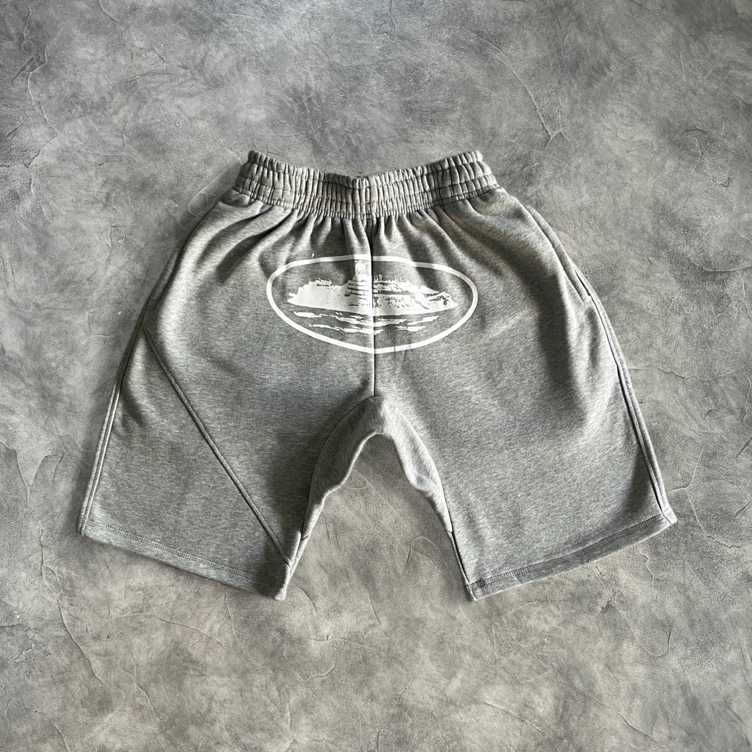 Corteiz Alcatraz Basic Shorts Grey/White