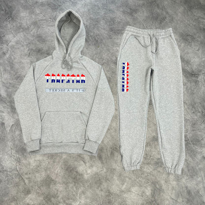 Trapstar Chenille Decoded 2.0 Hooded Tracksuit Grey/Red/White/Blue