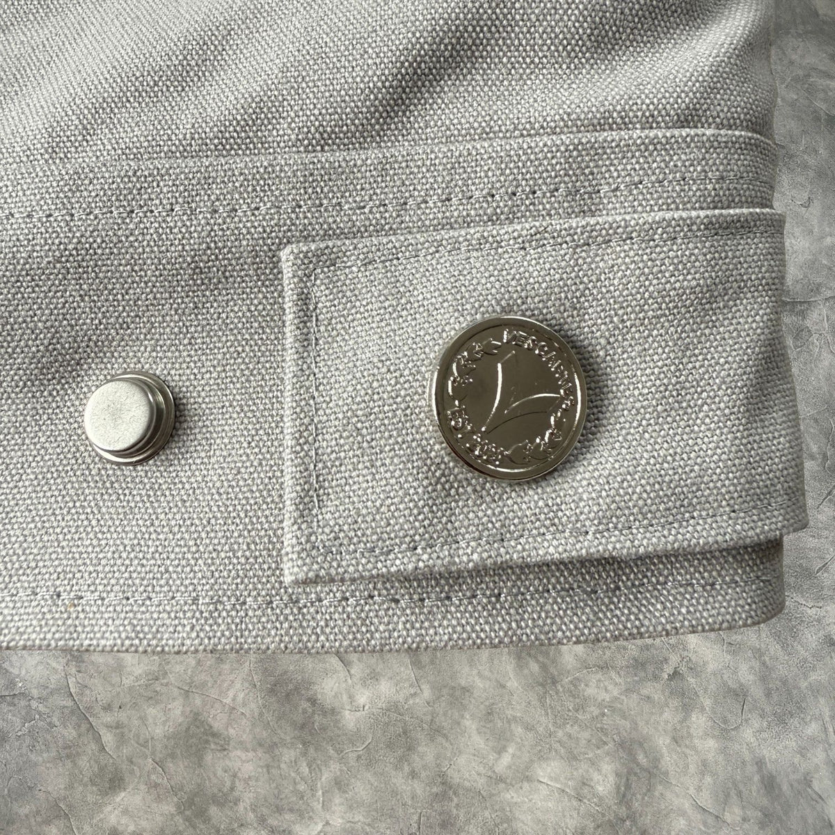 Vescartes Hercules Print Cotton Jacket Grey