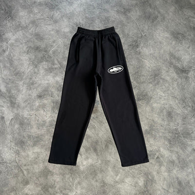 Corteiz Straight Sweatpants Black