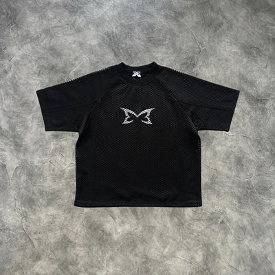 Mertra Mesh Double Layer T-Shirt Black