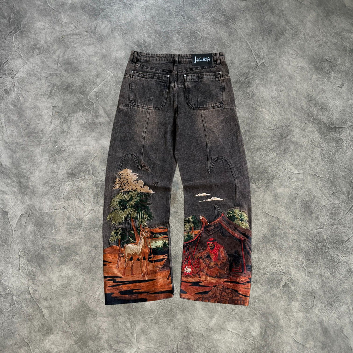 Vescartes Sahara Nomad Woven Jeans Black