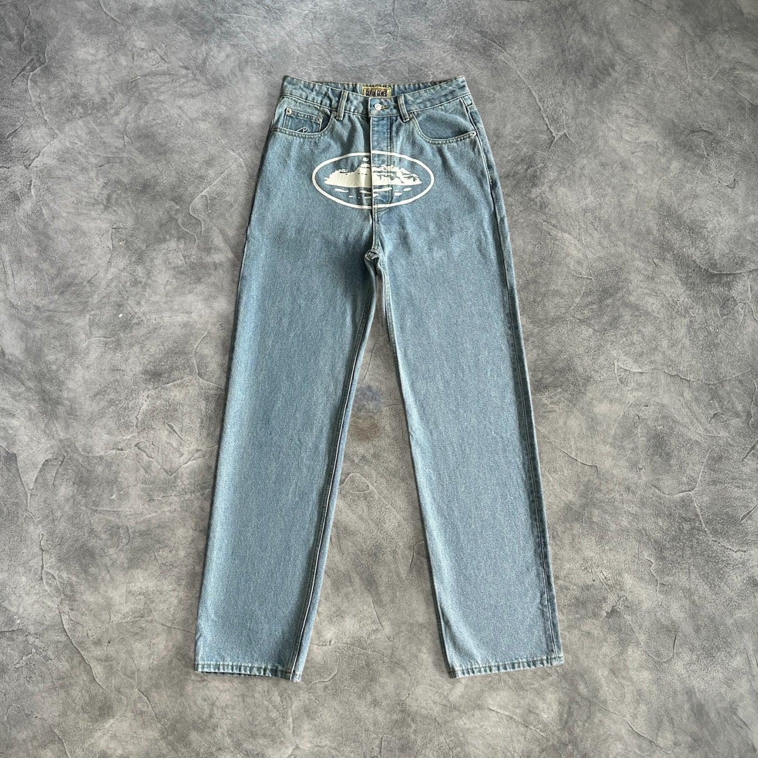 Corteiz Island Baggy Jeans Blue