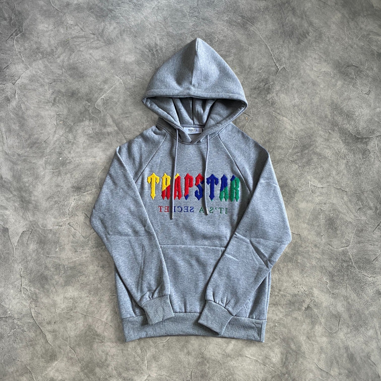 Trapstar Chenille Decoded Hooded Tracksuit Grey/Rainbow