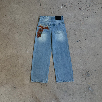 Vescartes Desert Hawk Faded Jeans Blue