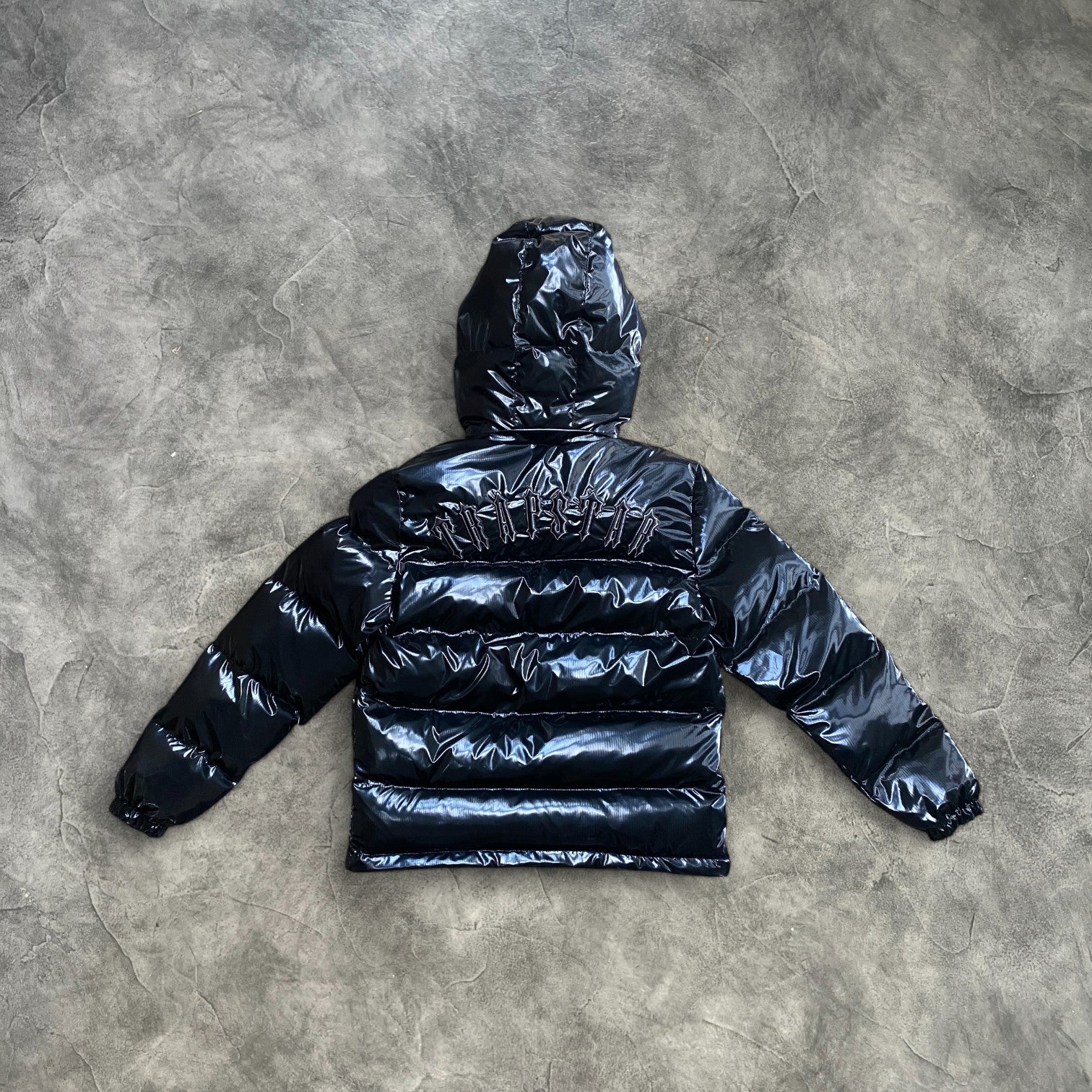 Trapstar Irongate Detachable Hooded Puffer Shiny Black